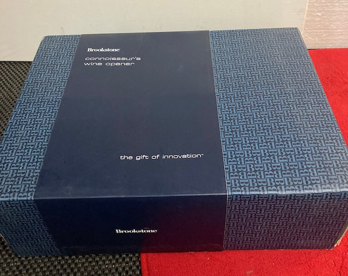 Rare Brookstone Connoisseur's Countertop Wine Opener Chrome