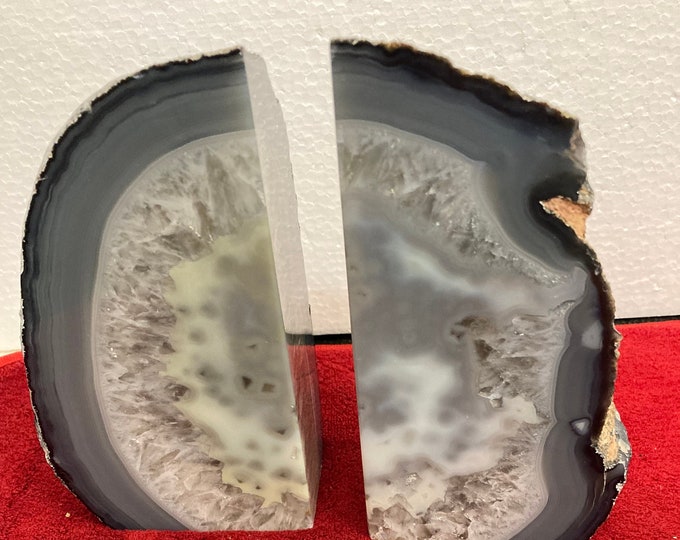 9 lbs Solid Agate Non- Skids Bookends