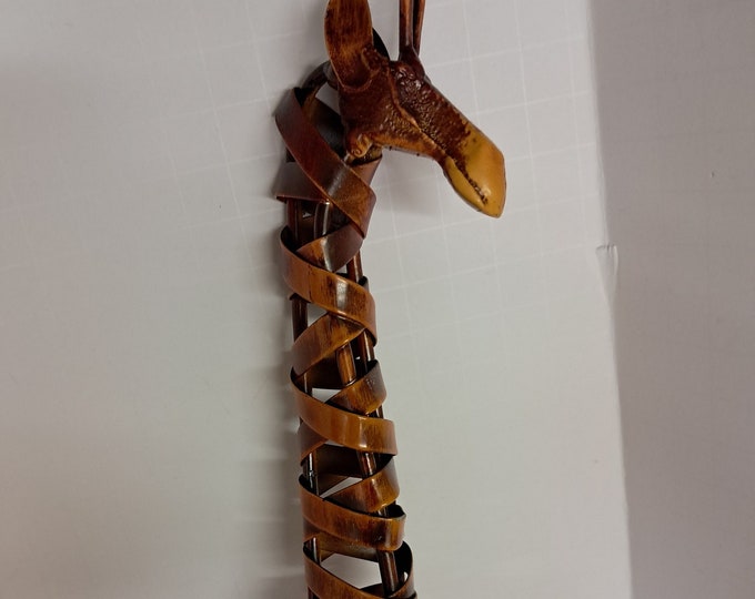 Figurines Decor Metal Sculpture Iron Beaded Giraffe Animal Decoration