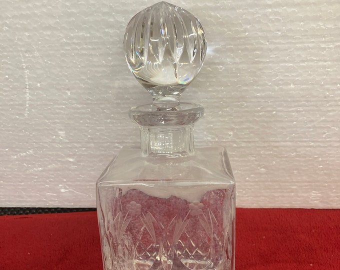 Rogaska Fine Crystal (Gallia) Square Whiskey Bottle