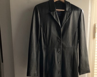 47 "  Soft Lamb  Leather  Ladies  Coat l
