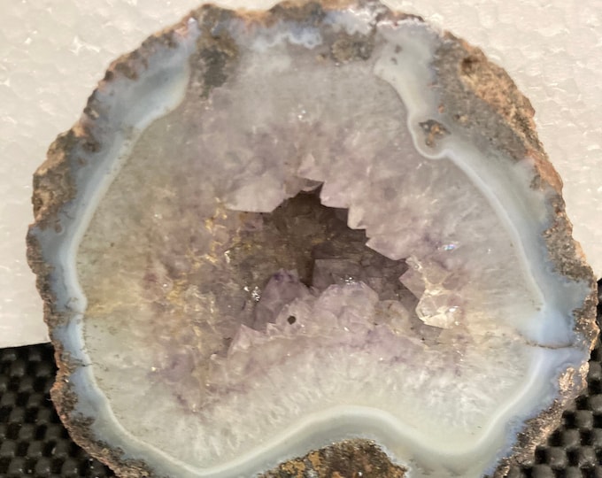 4 x 4" Blue Botryoidal Chalcedony Agate Crystal Geode Quartz Rough Lapidary 1.5Lb