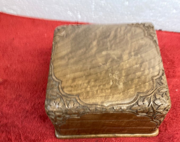 Hand Crafted  Wooden Secret Lock Box From India