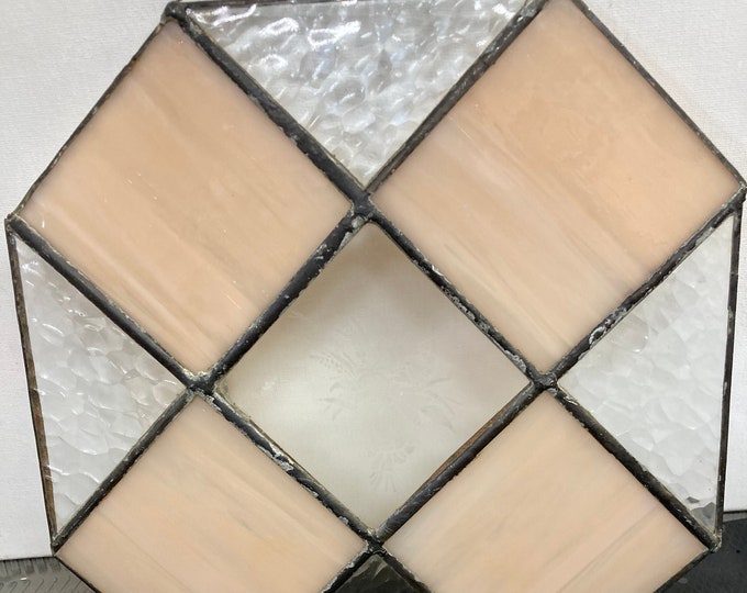 Handmade  Hanging   Hegtagonal Stained  Glass