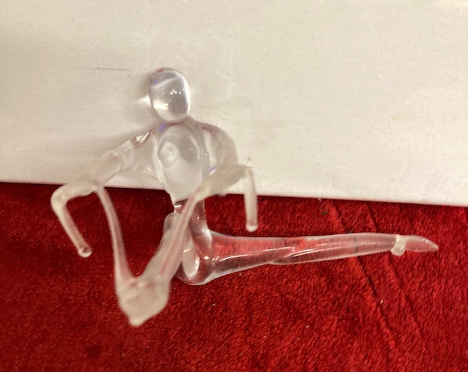 Vintage 90s Dancer Ballet Sculpture Art Glass Unique