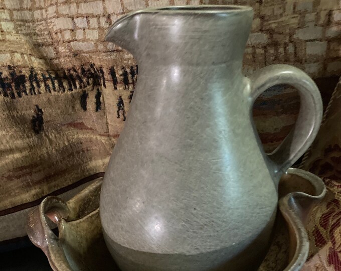 Handmade Sandstone   Pitcher  and  Sculpture Bowl  Set