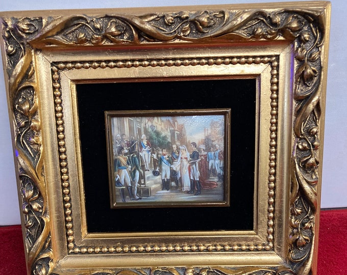 Napoleon Wedding Miniature Painting19th C. after Gosse