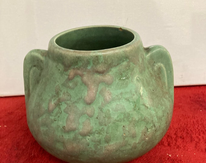 McCoy Double-Handled American Arts & Crafts  Green Vase