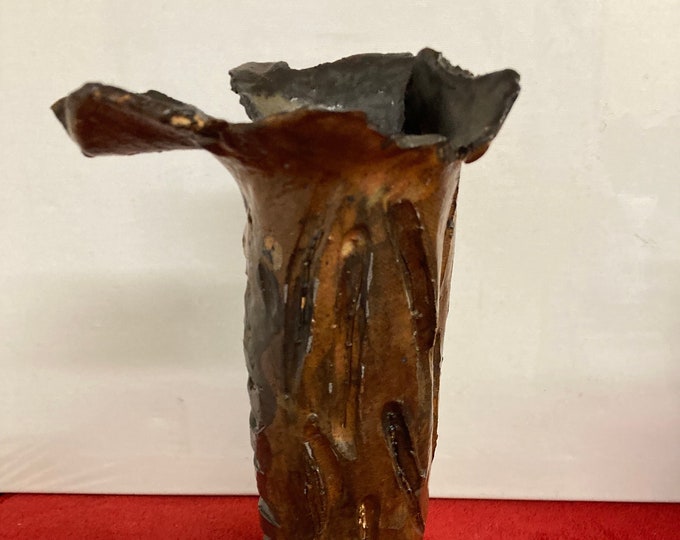 HighlyTextured Branch Flower Vase WIth Aged Details