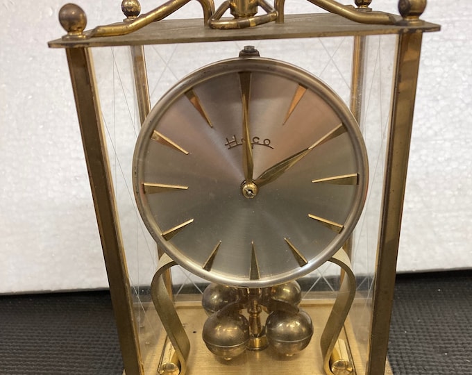 Henry Coehler HECO Vintage 400 Day Clock Square Base Germany