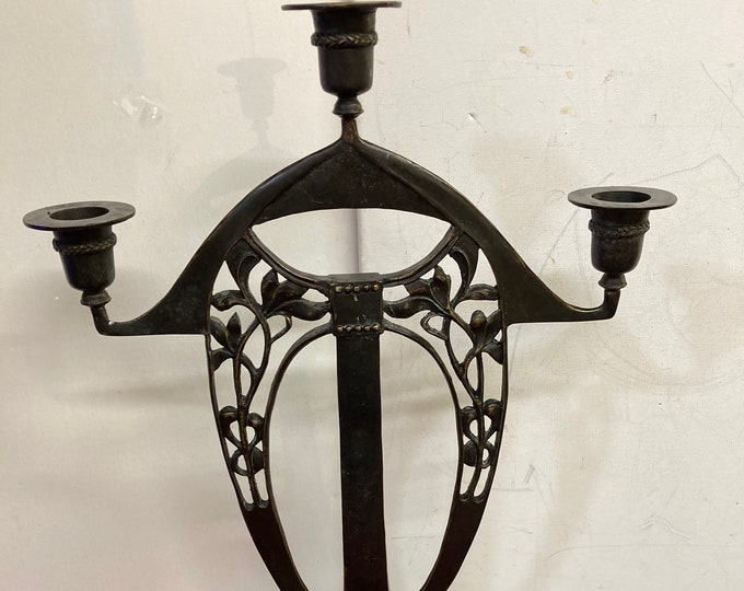 Secessionist Triple Candlesticks Candelabra