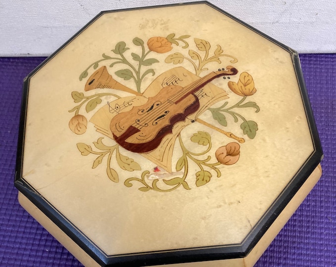 Giglio Asla Inlaid Wood  Music Box, Made in Italy,Sorrento
