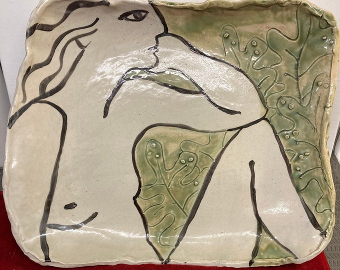 Vintage Nakahura Hand Painted, Handmade Platter ,Japan