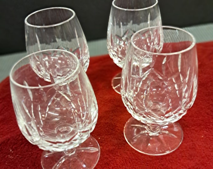Four Waterford Crystal Connoisseur Lismore Brandy Balloon,