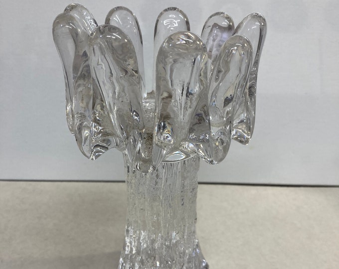 Göran Wärff (Sunflower 1974) Clear Organic Candleholder