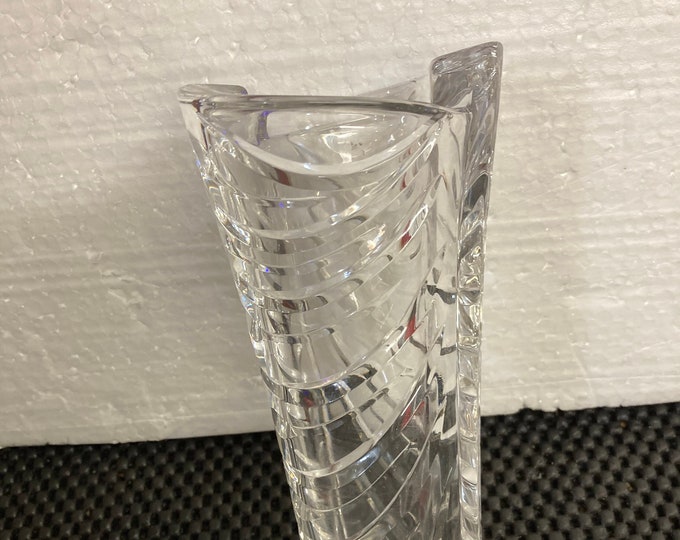 Cut Crystal Spiral Bud Vase - 6.5" Germany
