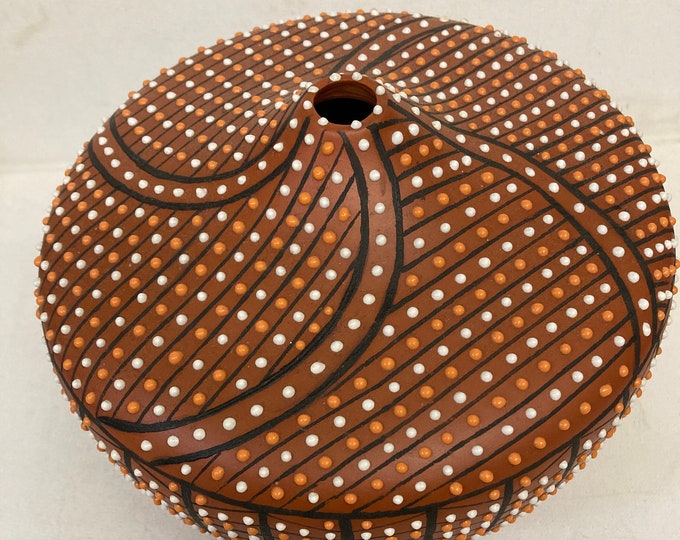Tom Ponte's Signed  Geometric Design Vintage  Pottery