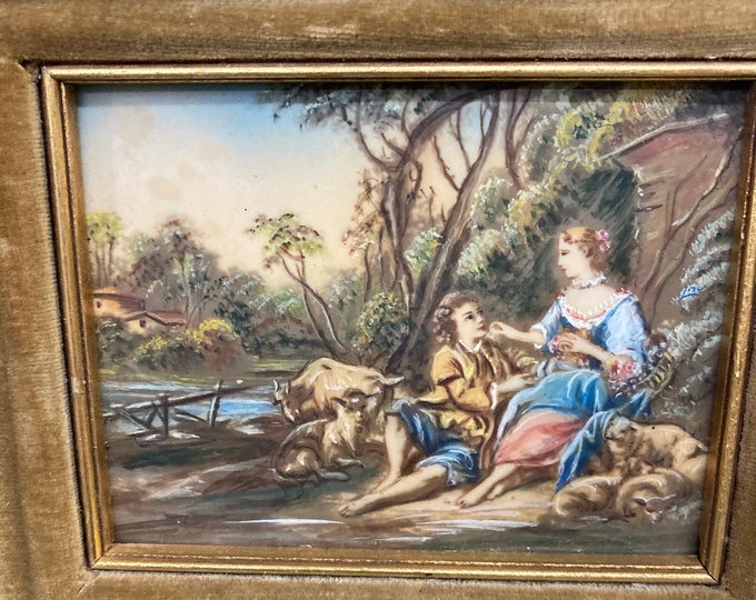 Vintage Sungott Art Studio New York , Mid Century Modern Framed Wall Hanging,