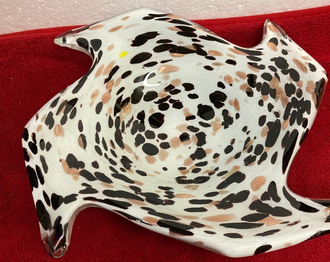 Murano Star Shape Heavy Glass Plate / Centerpiece