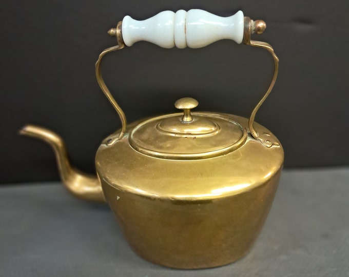 Antique English Brass Tea Kettle
