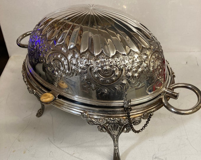 Victorian Silver Plated Covered Bowl on Stand, James Deakin & Sons
