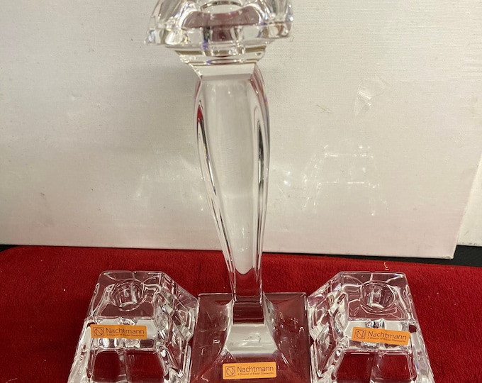 3 Nachtmann By  Riedel Glassworks  Crystal Candle Holders