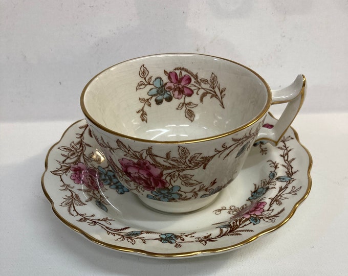 Vintage Booths Cup and Saucer, Floral Chime , A 8077, '7 Made In England