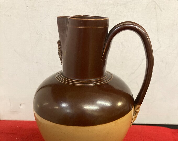 Vintage  ROYAL DOULTON LAMBETH  Stoneware Pitcher 9.50"
