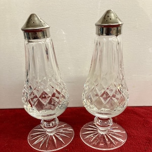 Footed Shaker Set & Metal Lids Lismore by WATERFORD CRYSTAL