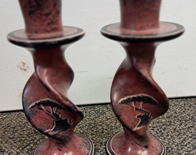 Handmade Candle Holders by Kamba and Kukuyu Ethnic Tribes.