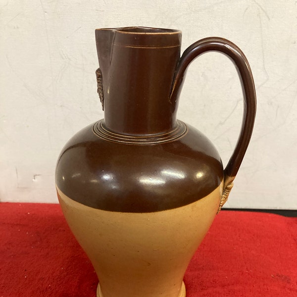 Vintage  ROYAL DOULTON LAMBETH  Stoneware Pitcher 9.50"