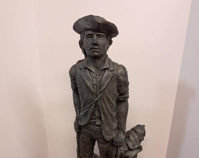 Signed and  Dated  Statue  of  19th  Century Rifleman
