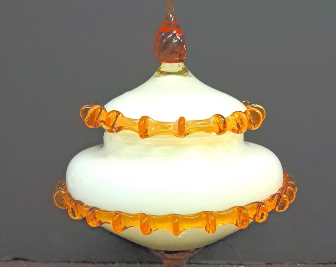 Vintage Italian Empoli Circus  Tent  Apothecary Jar/ Candy Dish