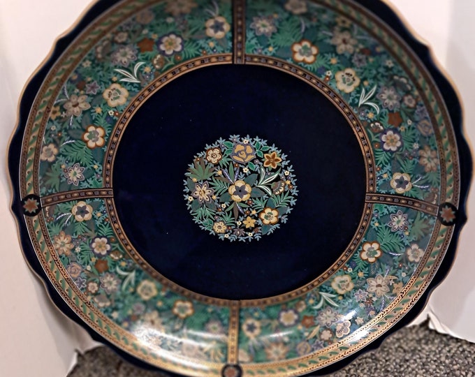 Antique  Maebeta China  Corp. Decorative Cobalt Blue Bowl