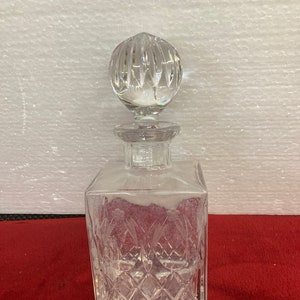 Rogaska Fine Crystal (Gallia) Square Whiskey Bottle