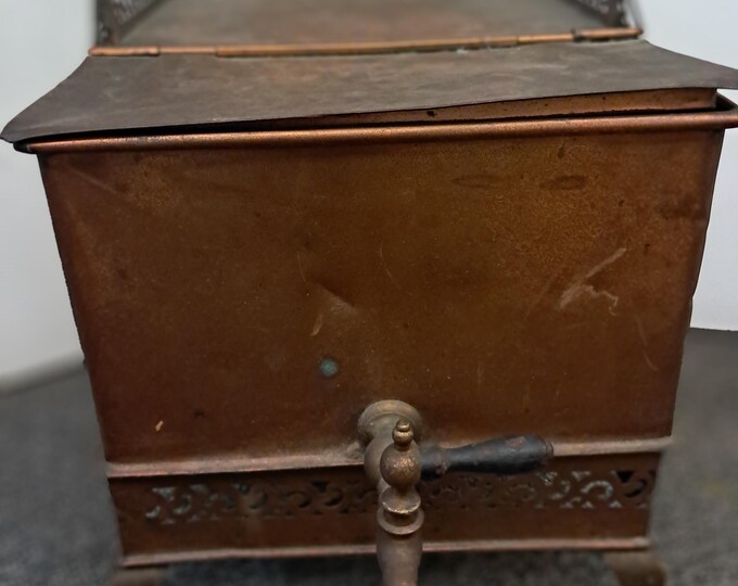 Antique Brass Container  With  Faucet