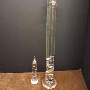 Two Galileo Thermometers 7&quot; & 24 &quot;