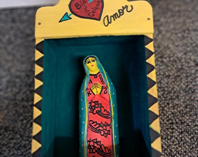 Handmade Mexican Folk Art, La Union Rejalapam Oaxaca, Our Lady of Guadalupe AmorAltar