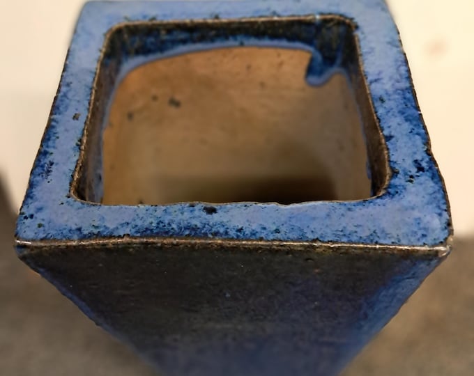 Handmade   Cobalt Blue  Square Vase