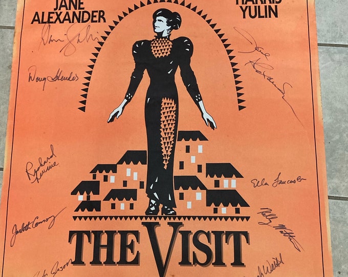 Signed 'The Visit' Broadway Poster: Jane Alexander, Harris Yulin