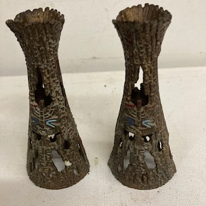 Vintage Shabbat Candle Holder by &quot;WAINBERG&quot; Candlestick, Judaica Israel 1960