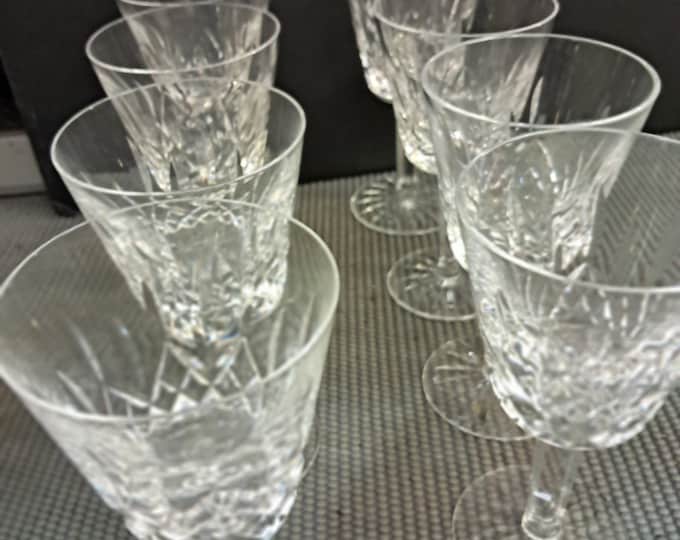 Set of 8 Waterford Crystal 5.75" Tall Lismore Glasses