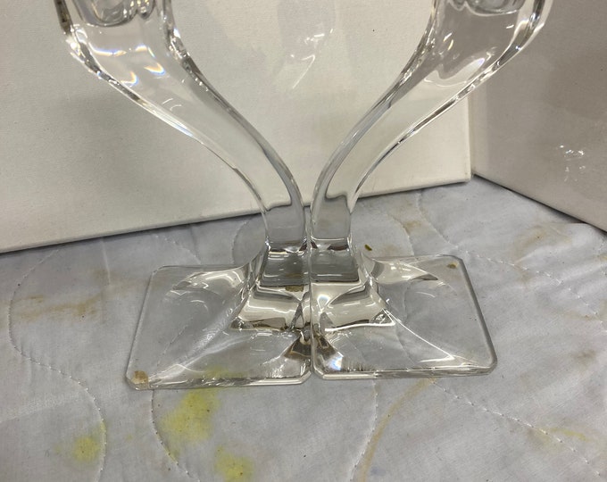 Set of Claus Joseph Riedel Austrian Crystal Modernist Candle Stick Holders