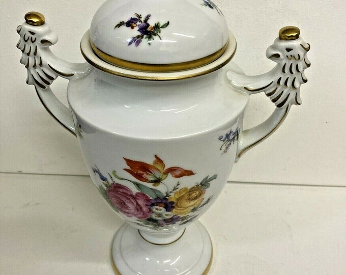 Tettau Atelier Porcelain Vase with Floral Design, Made in Germany