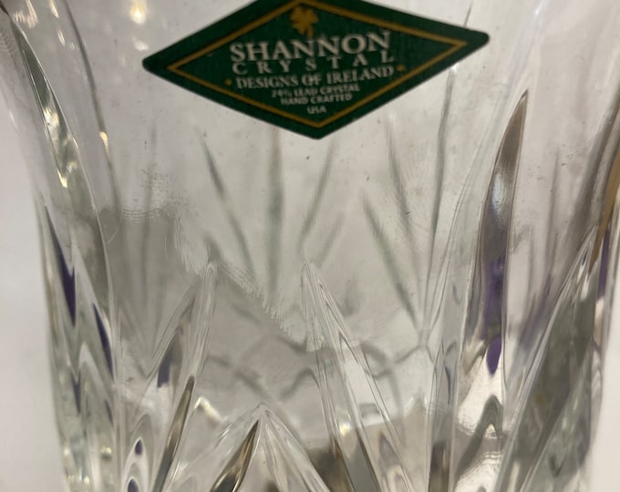 Shannon By Godinger Hurricane , 10 " Crystal Candle Holder with Stand