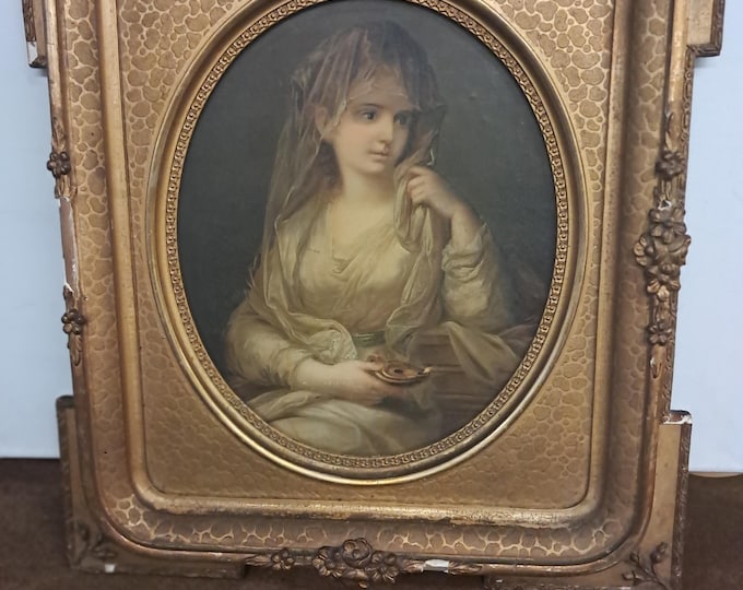 Tuccia the Vestal Virgin Holding a Lamp After Angelica Kauffman