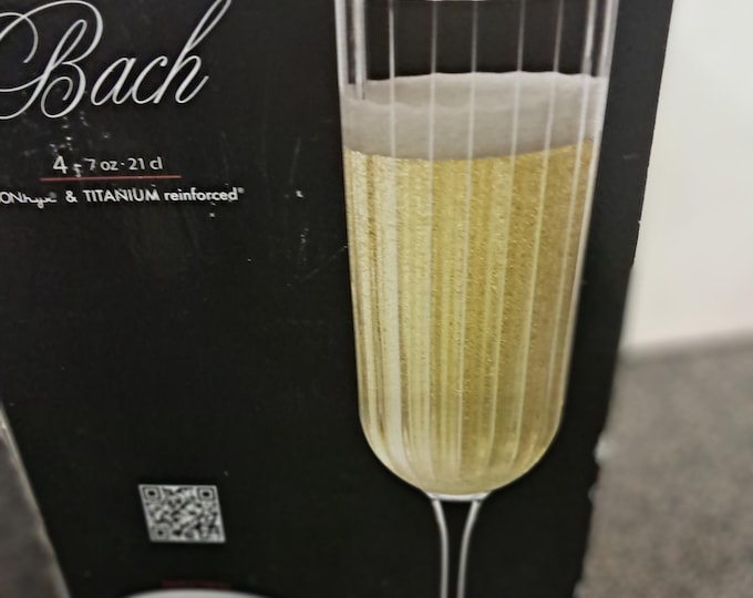 Luigi Bormioli Bach 7 oz Flute for Sparkling Wine (Set Of 4)