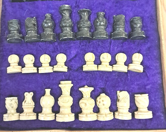 8 " Wooden  Chess Board  Marble Staunton Game chess