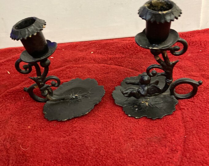 Antique Candle Holders by James W. Tufts, Boston 3508