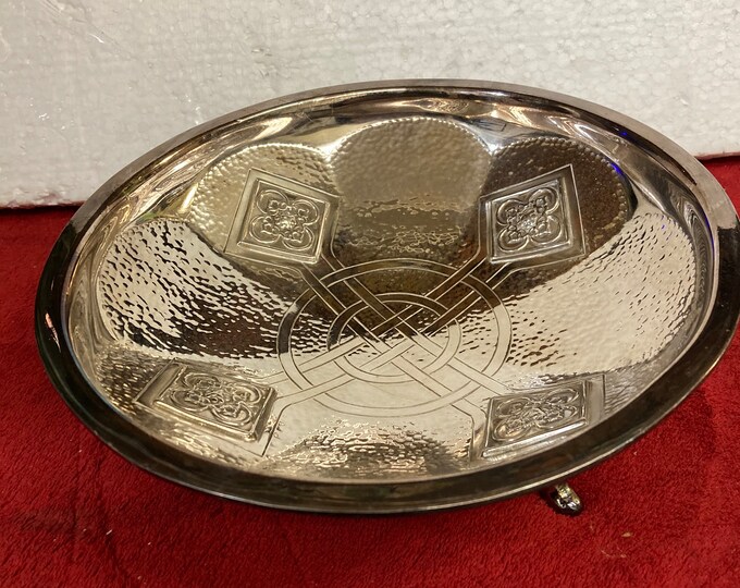 Roundhead  Pewter 8196 Leadless Antique  Hammered Footed Bowl, England